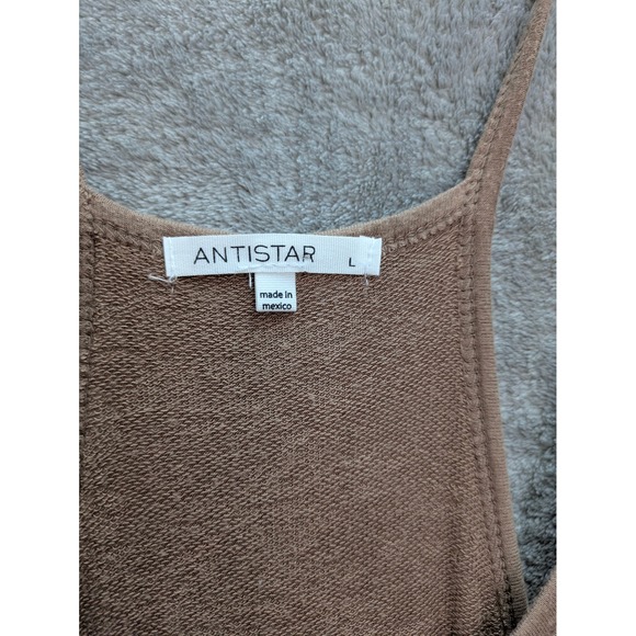 Boho Harem Drop Crotch Jumpsuit Women Large Taupe Brown Slouchy Relaxed Fit READ - Picture 2 of 6